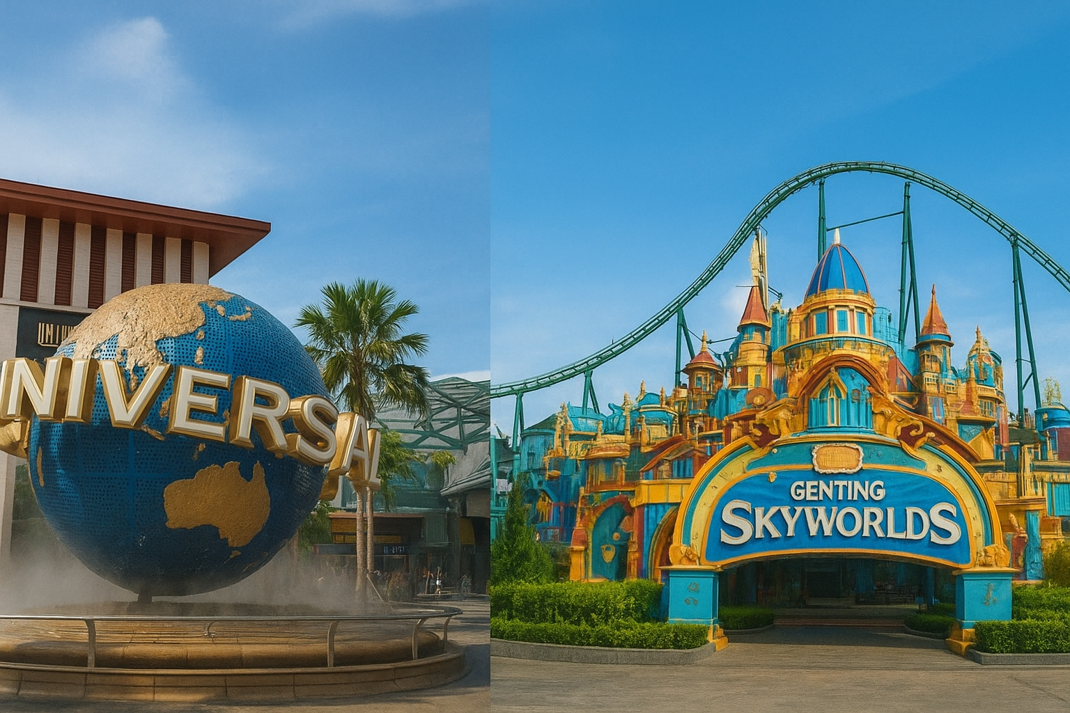 Universal Studios Singapore vs Genting SkyWorlds: Mana Lebih Seru?